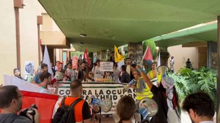 Manifestación propalestina en la Universidad de Málaga: 