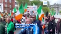 Anti-immigration protest brings central Dublin to a halt