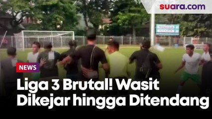 Liga 3 Brutal! Wasit Dikejar hingga Ditendang Pemain, Pertandingan Berakhir Ricuh