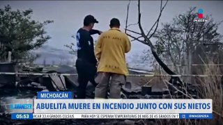 Abuelita muere en incendio junto con sus nietos en Michoacán