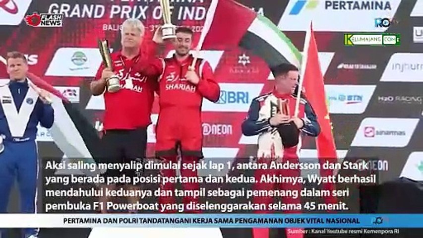 Pembalap Debutan Rusty Wyatt menang F1 POWERBOBA DANAU TOBA 2024