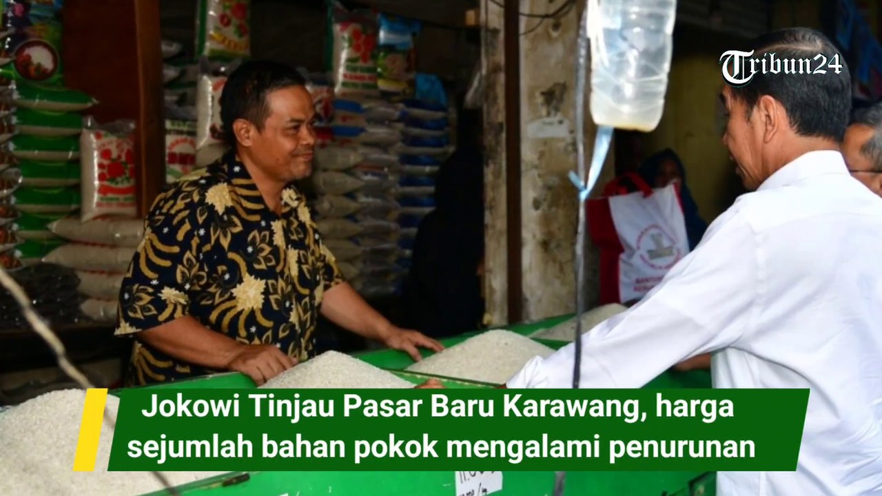 Jokowi Tinjau Pasar Baru Karawang, harga sejumlah bahan pokok mengalami penurunan