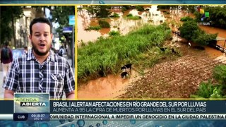 Miles de damnificados por inundaciones en Brasil
