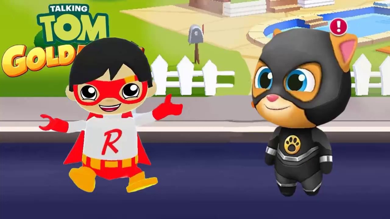 Talking Tom Gold Run vs Tag w Ryan - Super Ginger vs Red Titan Ryan