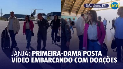 Janja posta vídeo embarcando junto a toneladas de doações para o RS