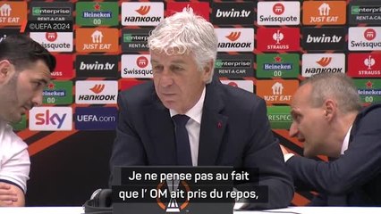 Atalanta - Gasperini : "Peu importe que l'OM ait eu du repos"
