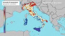 Mappa relativa alle anomalie di temperatura