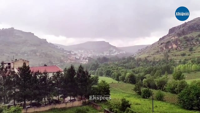 İşte Mardin’deki yıldırımın düşme anı