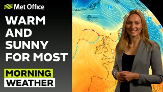 Met Office Morning Weather Forecast 09/05/24 - Rain easing in north. Sunny elsewhere