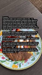 Vanessa Martins sobre alimentação