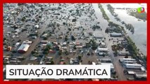 Imagens aéreas mostram Canoas debaixo d'água dias após chuvas no RS