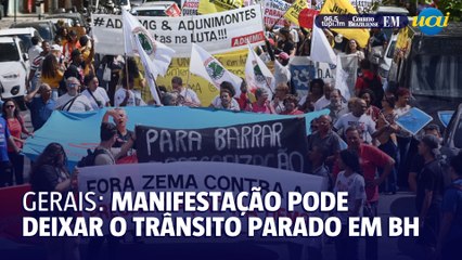 Manifestação de servidores da educação dificulta o trânsito em BH