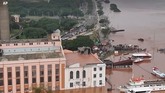 Devastation of deadly Brazil floods captured in drone footage