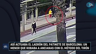 Así actuaba el ladrón del patinete de Barcelona: un menor que robaba a ancianas con el método del tirón