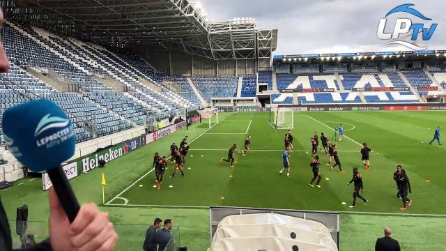 Conférence de presse de Jordan Veretout et Jean-Louis Gasset avant la demi-finale retour contre l'Atalanta (vidéo attente)