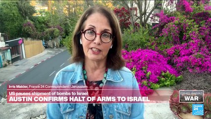United States confirms halt of shipment of bombs to Israel
