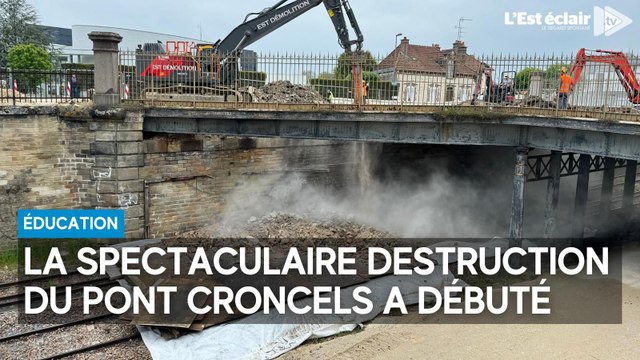 La spectaculaire destruction du pont Croncels a débuté ce 8 mai