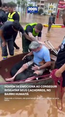 Así rescatan a los perros por inundaciones en Brasil