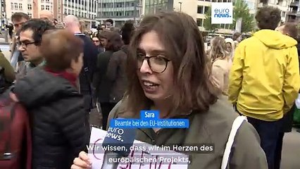 "Tod der europäischen Werte": EU-Mitarbeiter fordern Frieden in Gaza