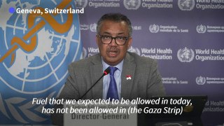 South Gaza hospitals have only three days' fuel left says WHO chief