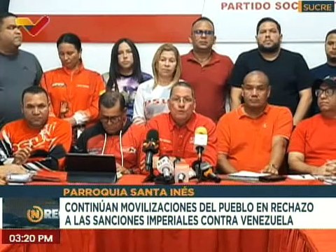 Pueblo del edo. Sucre seguirá movilizado en rechazo de las medidas coercitivas impuestas por EE.UU.