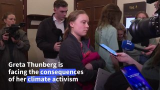 Greta Thunberg fined over Swedish parliament climate protests
