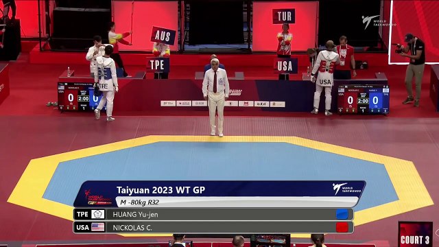 TPE HUANG Yu-Jen USA NICKOLAS Carl - Taiyuan 2023 World Taekwondo Grand Prix