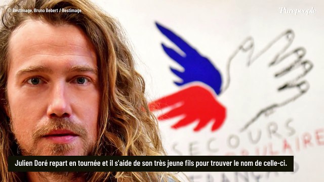 Le fils de Julien Doré, bouclé comme lui, a bien grandi : vidéo du garçon de 3 ans qui a des idées farfelues pour la tournée de son père