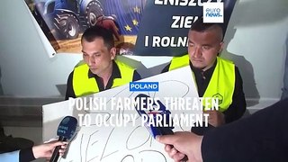 Polish farmers stage parliament sit-in against Ukraine imports and EU regulations