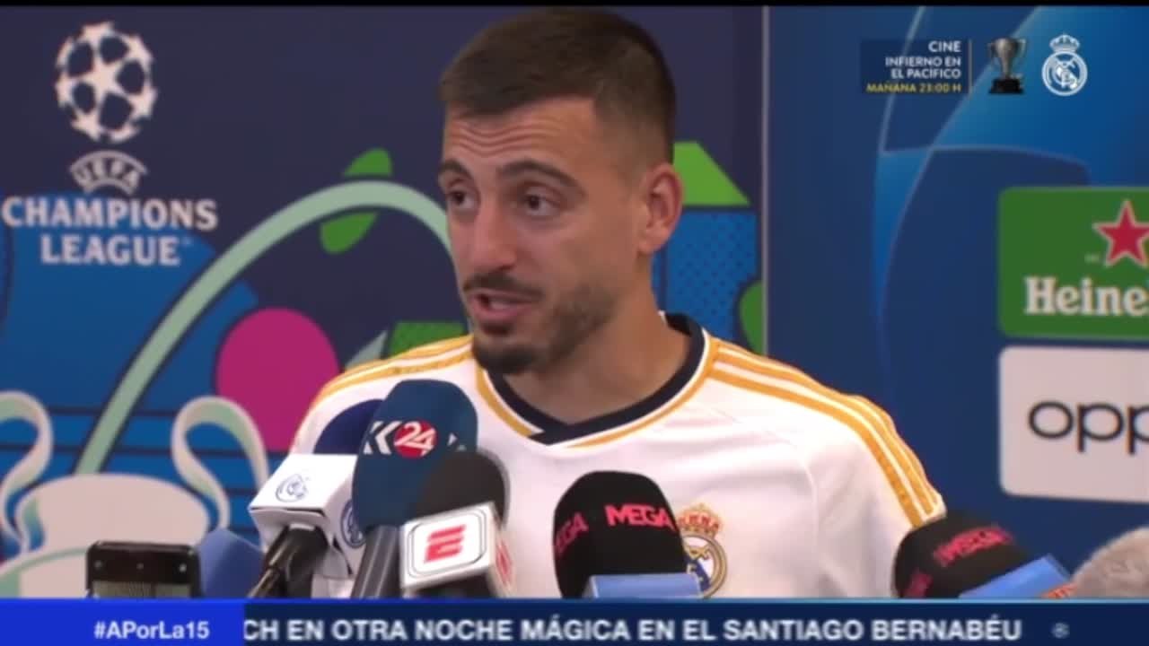 Zona mixta de Joselu, el héroe de la noche