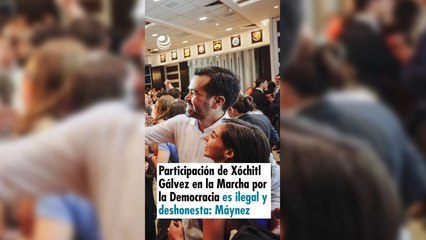 Participación de Xóchitl Gálvez en la Marcha por la Democracia es ilegal y deshonesta: Álvarez Máynez