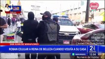 SJM: serenos capturan a delincuente que le robo celular a reina de belleza