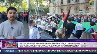 Movilizaciones universitarias se realizan España en apoyo a Palestina