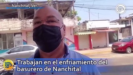 Trabajan en el enfriamiento del basurero de Nanchital