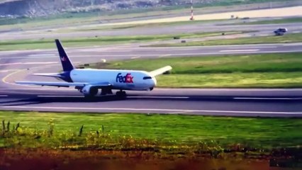 CCTV shows Boeing plane landing on its nose in Istanbul