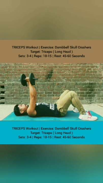 ❌ DUMBBELL SKULLCRUSHERS ✔️ How can I Build my TRICEPS Bigger? #heermlgangaputra #naturalbodybuilding