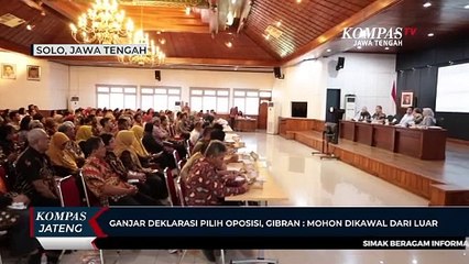 Ganjar Deklarasi Pilih Oposisi, Gibran: Mohon Dikawal Dari Luar
