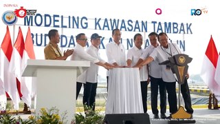 Presiden Jokowi Kunjungan Kerja ke Karawang untuk Resmikan Modeling Kawasan Tambak Budi Daya Ikan Nila Salin