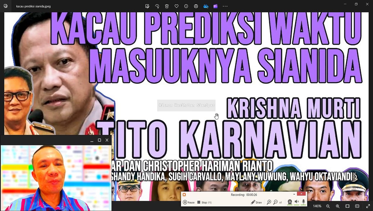 WAKTU PREDIKSI MASUKNYA SIANIDA SALAH TOTAL DAN KACAU: REKAYASA TITO KARNAVIAN DAN KRISHNA MURTI