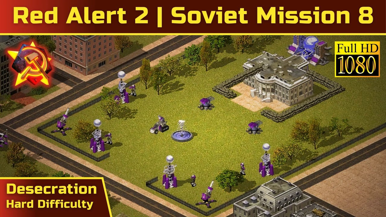 How to Beat Red Alert 2 Soviet Mission 8: Desecration - Hard - 1080p HD