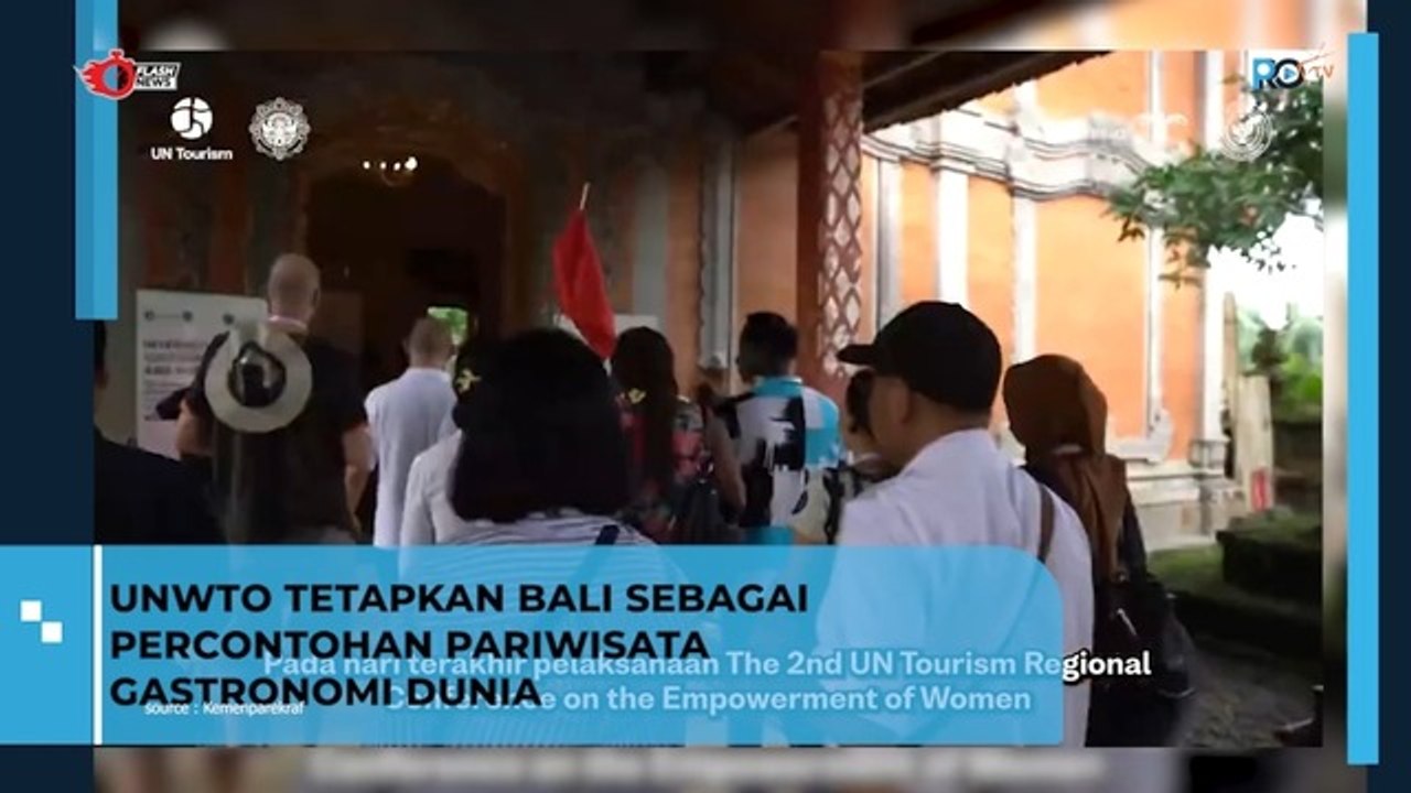 UNWTO Tetapkan Bali Sebagai Percontohan Pariwisata Gastronomi Dunia