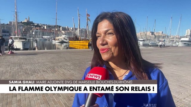 Samia Ghali s'exprime sur CNEWS alors que la flamme olympique a entamé son relais à Marseille