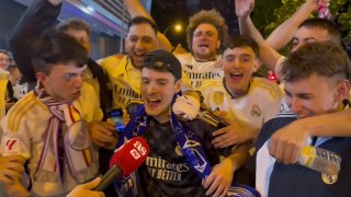 Las reacciones de los aficionados del Real Madrid después del triunfo contra el Bayern