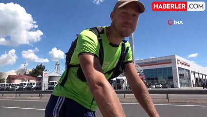 İsveçli gezgin, bisikletle yola çıkarak Diyarbakır'a vardı