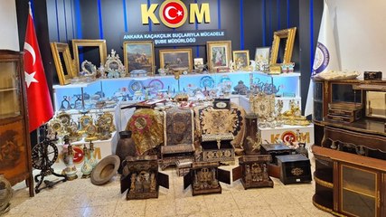 Ankara'da 1120 parça tarihi obje ele geçirildi