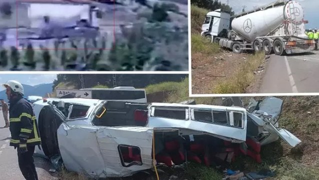 Gaziantep’te beton mikserinin kazadan hemen önceki görüntüleri ortaya çıktı