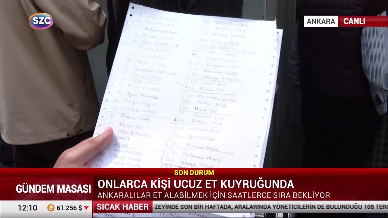 Emekliler ucuz et kuyruğunda