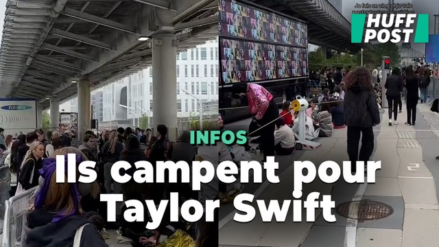 Les fans de Taylor Swift campent devant la Défense Arena en attendant le concert