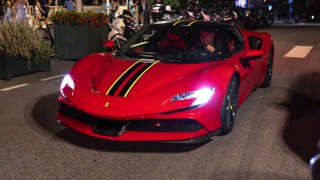 The EPIC Monaco Supercar Nightlife 2023 #4 (LaFerrari, MC12, SLR Stirling Moss, 912HP M3 G80)