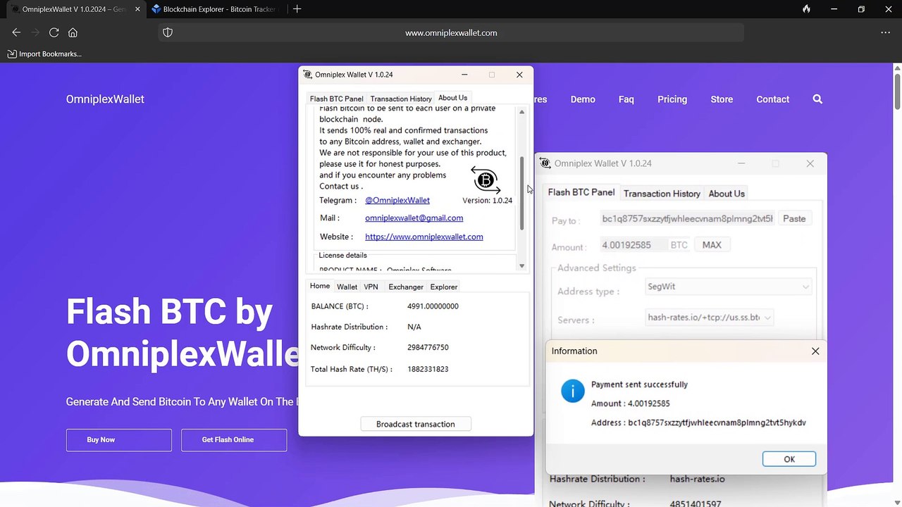 OmniplexWallet Software V 01.01.2024